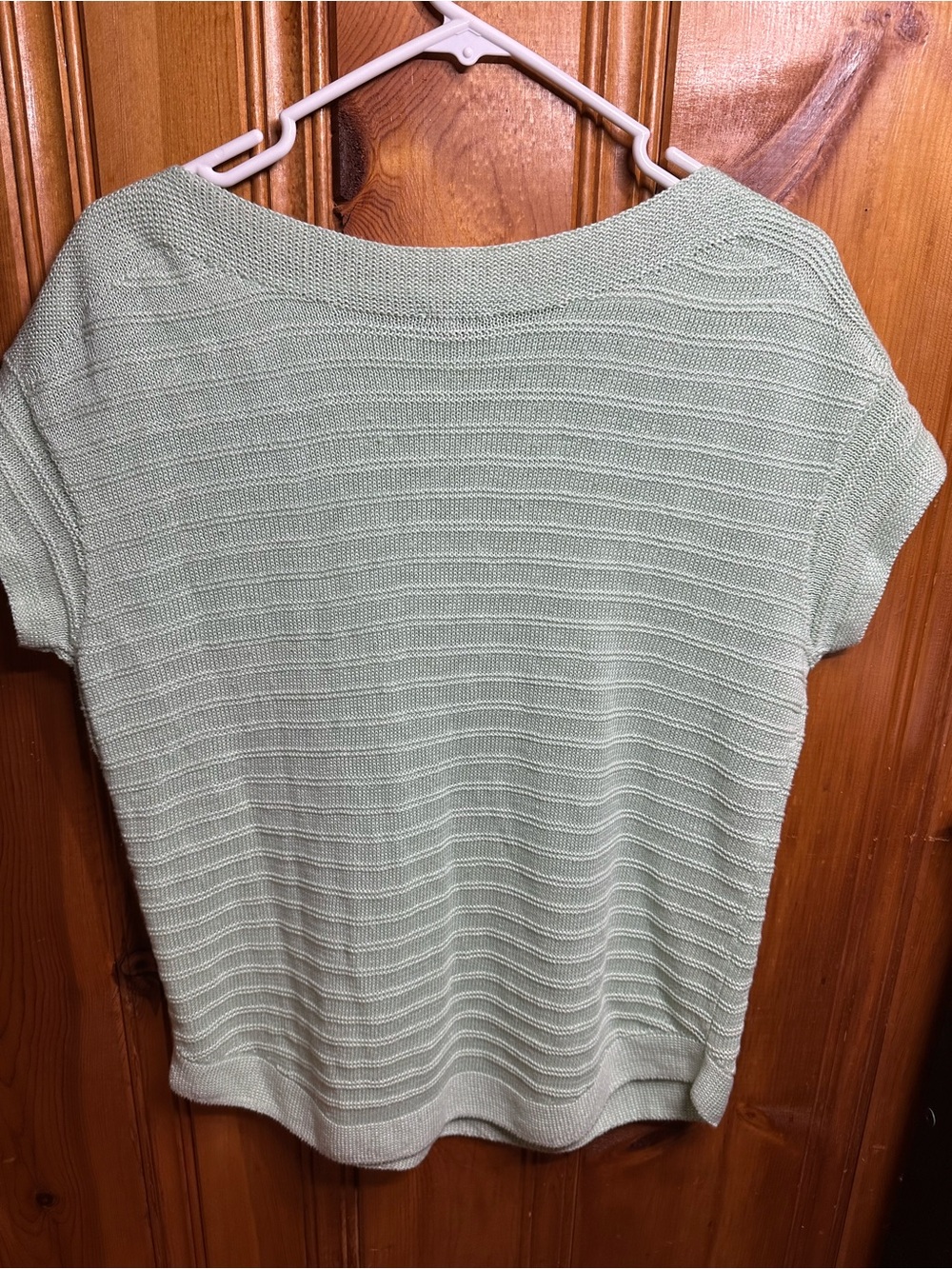 Talbots Mint Green Short-Sleeve Knit Scoop Neck Sweater - Picture 2 of 12